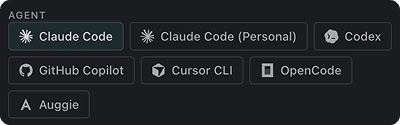 The Agent list with two Claude Code rows, one per signed-in account
