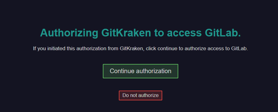 GitLab authorization dialog
