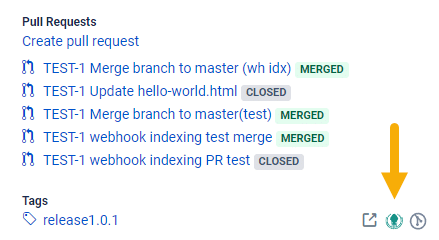 Shows the deeplink for GitKraken in the Tags list on the Jira issue Git development panel