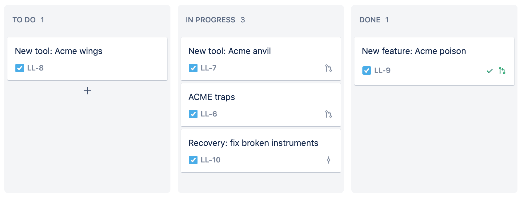 Next-gen projects agile board view