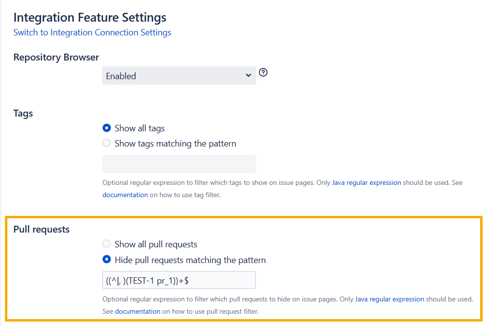 Pull request filter location 1