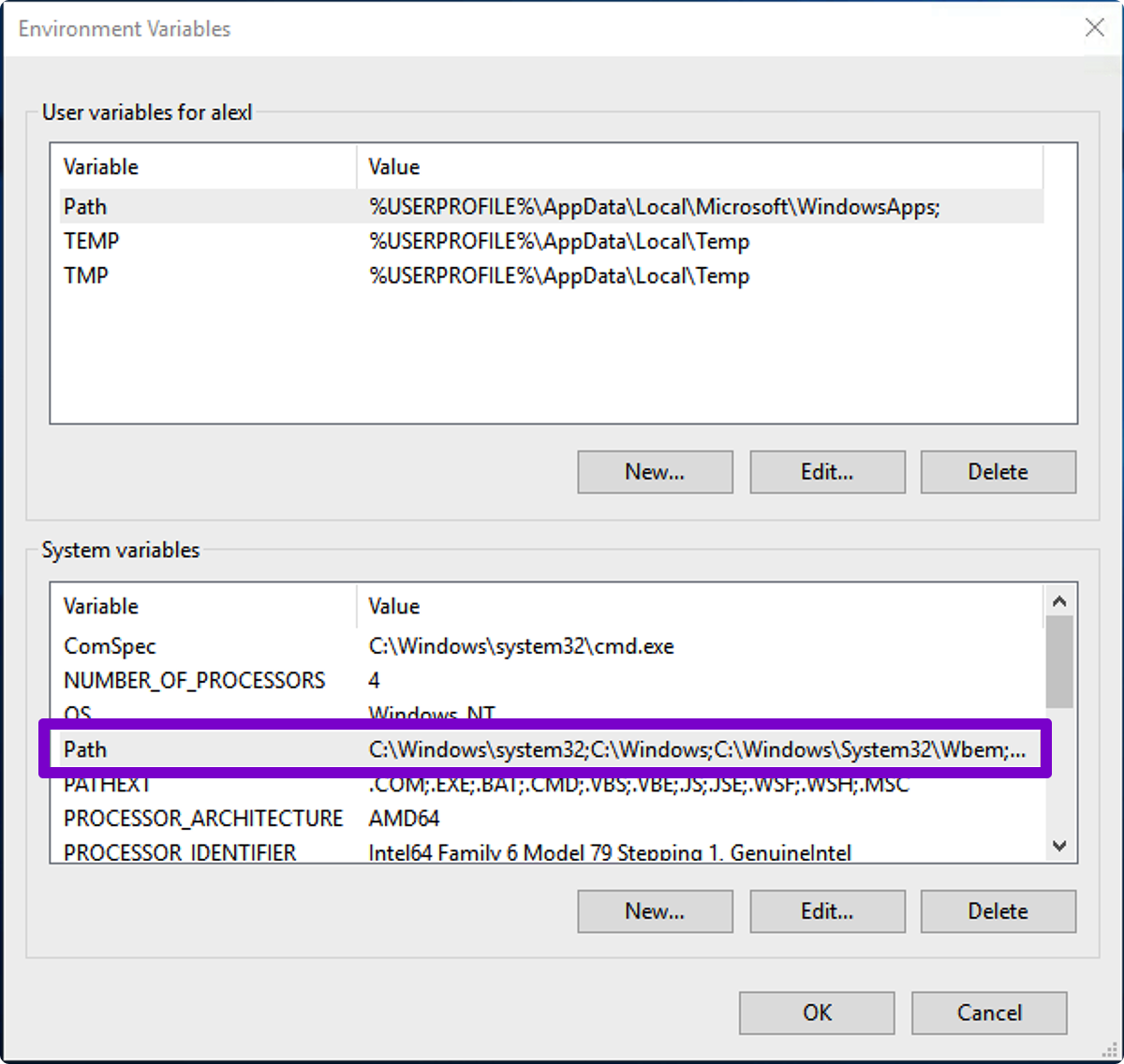 Add Path Environment Variable Step 2