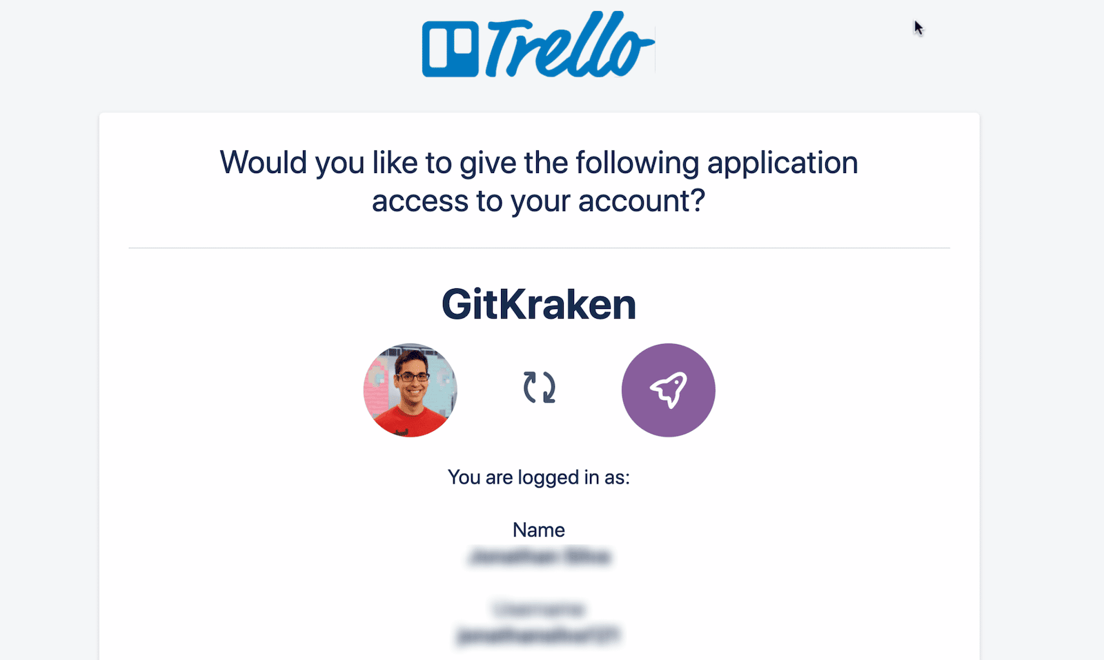 Trello authorization page