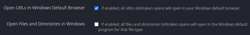 GitKraken WSL host settings